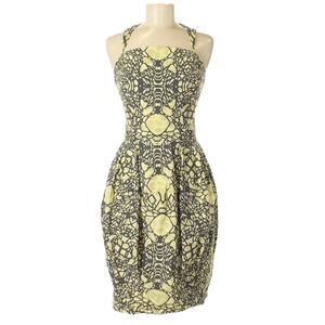 Anthropologie Racerback Cocktail Party Dress Inked Paradise By Fish Fry Size XS